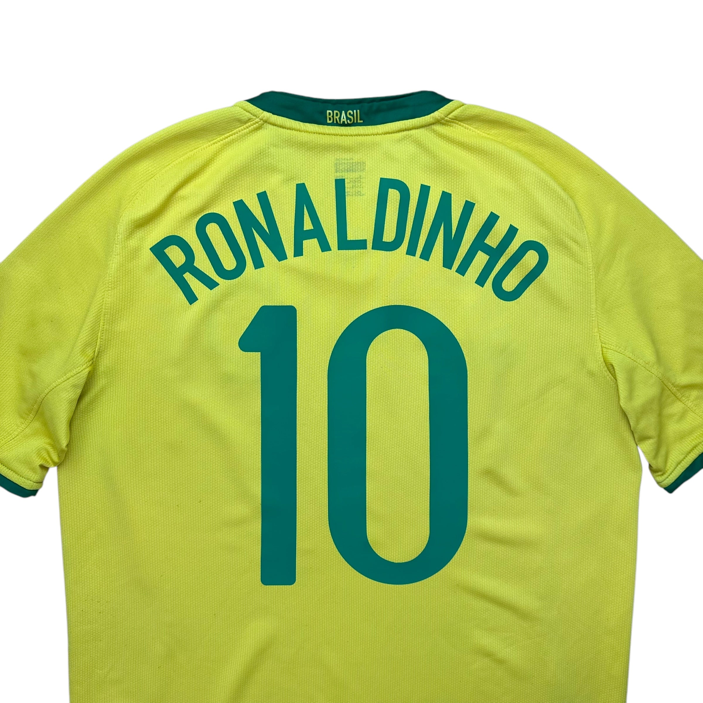 Brazil 2008 Home Shirt (L) Ronaldinho #10